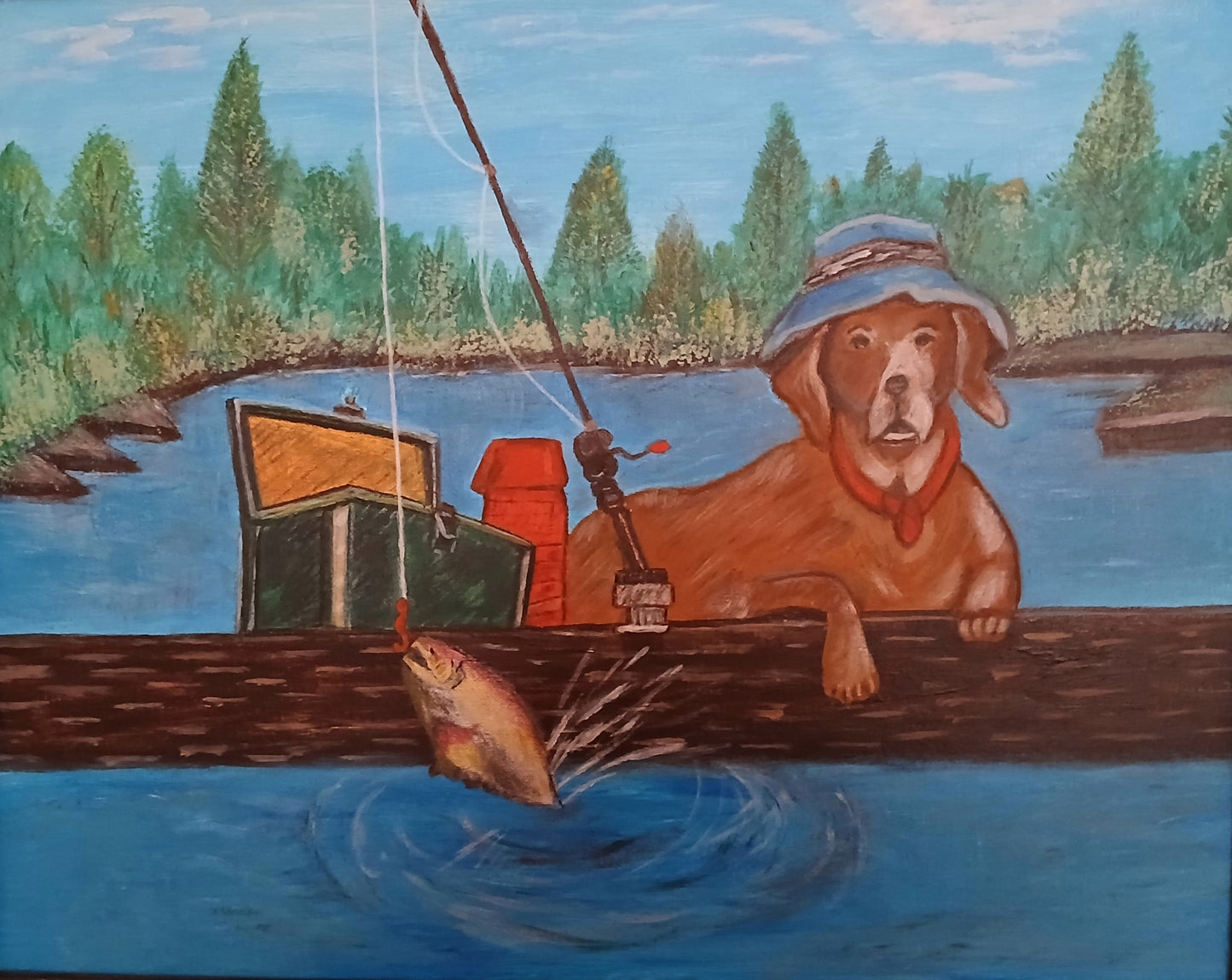 Doggie Gone Fishing