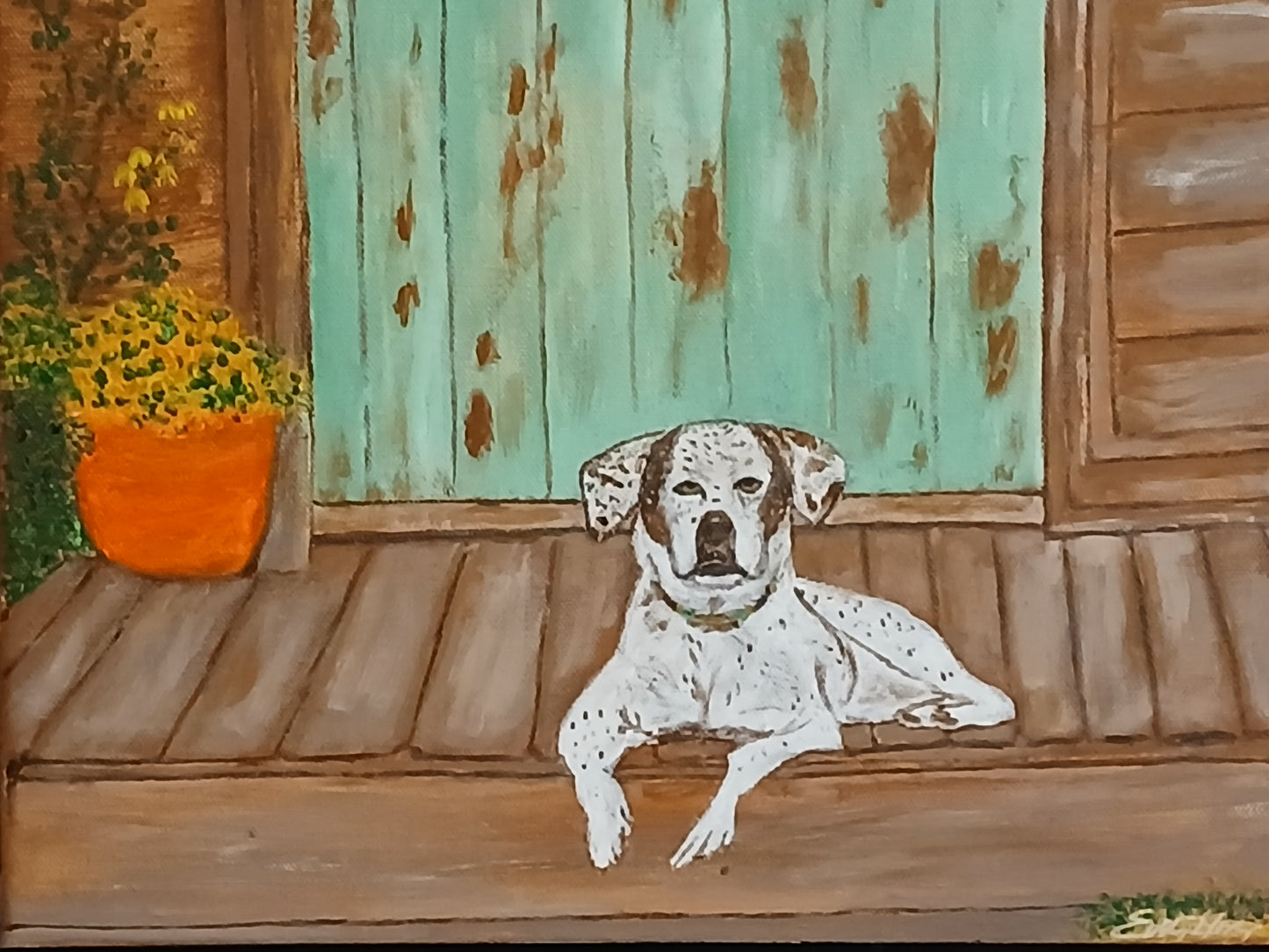 Sitting Dog Art