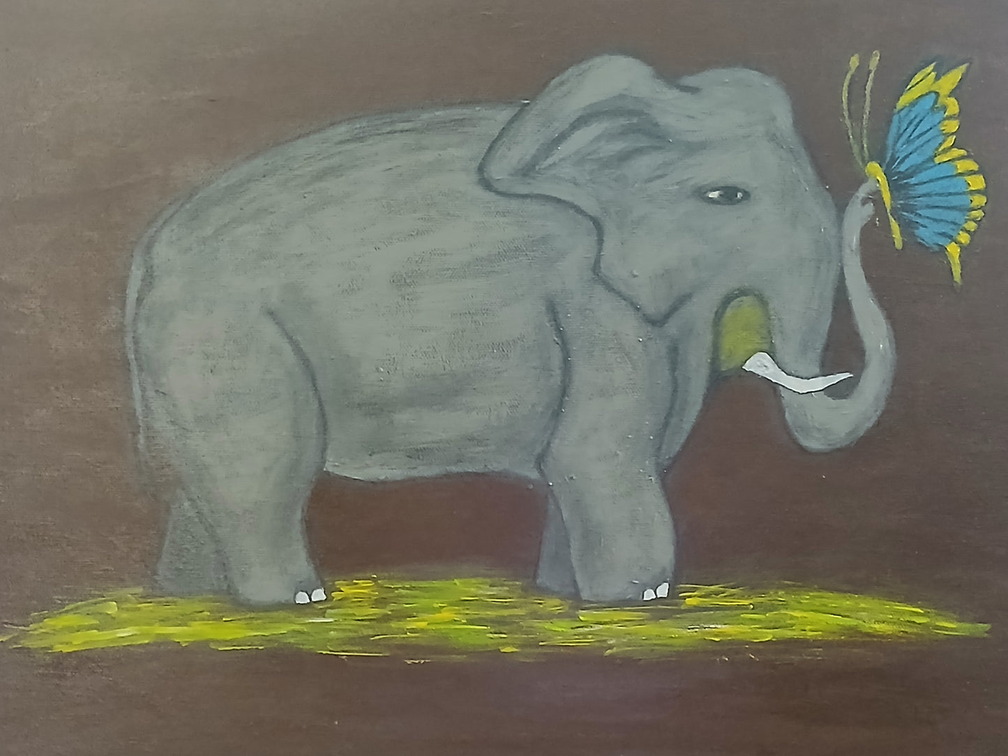 Elephant and Butterfly Art