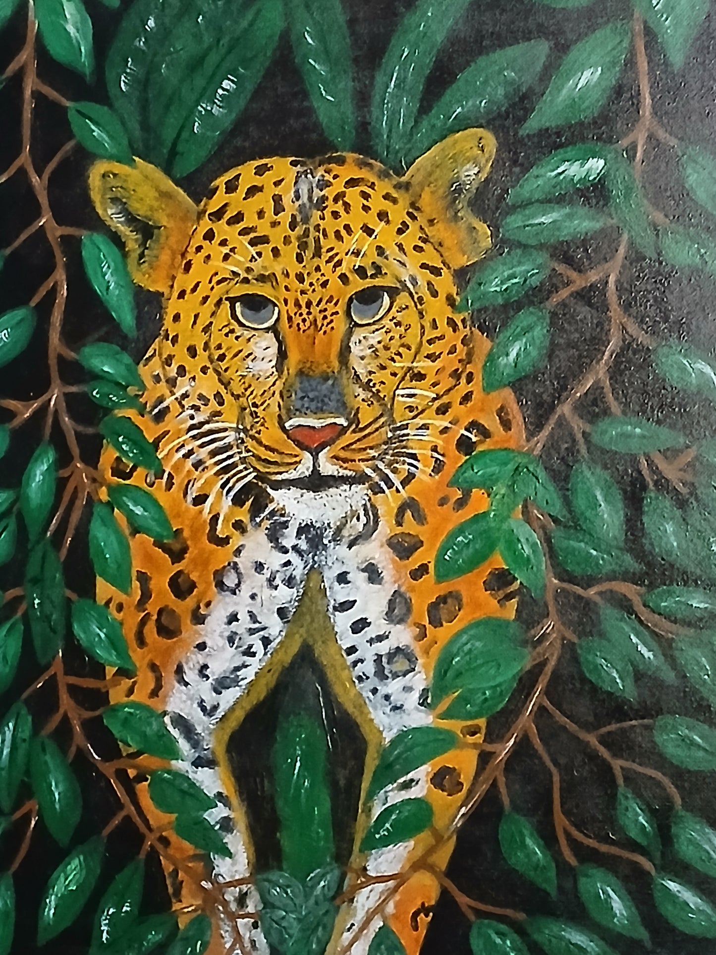 Jaguar in Rainforest Art